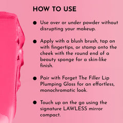 Lawless Pinch My Cheeks brush application demo for precise cheek color