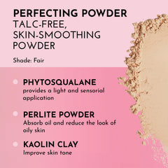Lawless powder applied on skin for a natural matte, skin-smoothing look