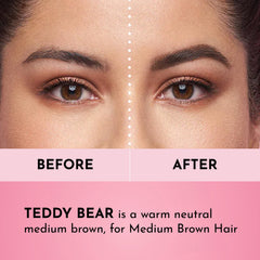 Lawless spoolie blends product for a seamless, natural look.
