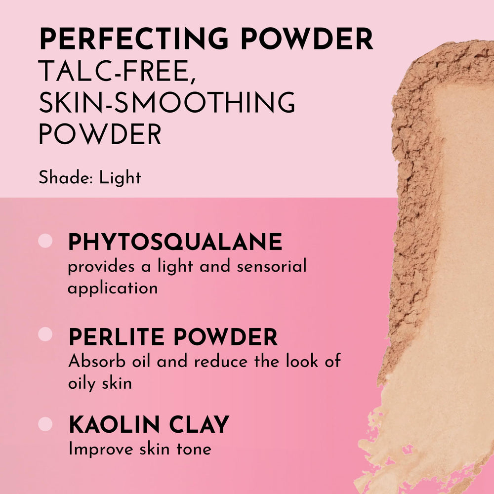 LAWLESS talc-free skin smoothing powder Tan compact with balanced medium coverage.