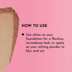 LAWLESS talc-free powder highlights matte finish and oil absorption for lasting wear.