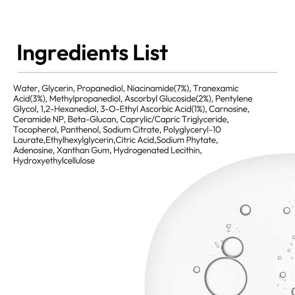 LayerLAB Niacinamide serum after application yields dewy finish without heaviness