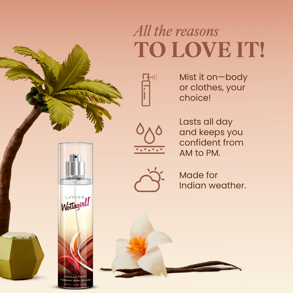 Elegant packaging of Layer'r Wottagirl Vanilla Twist for stylish daily use.