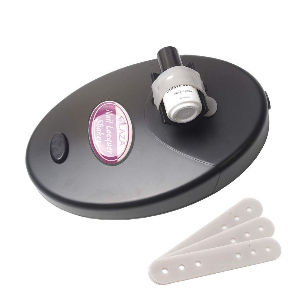 Laza Nail Lacquer Shaker black front view for even polish application