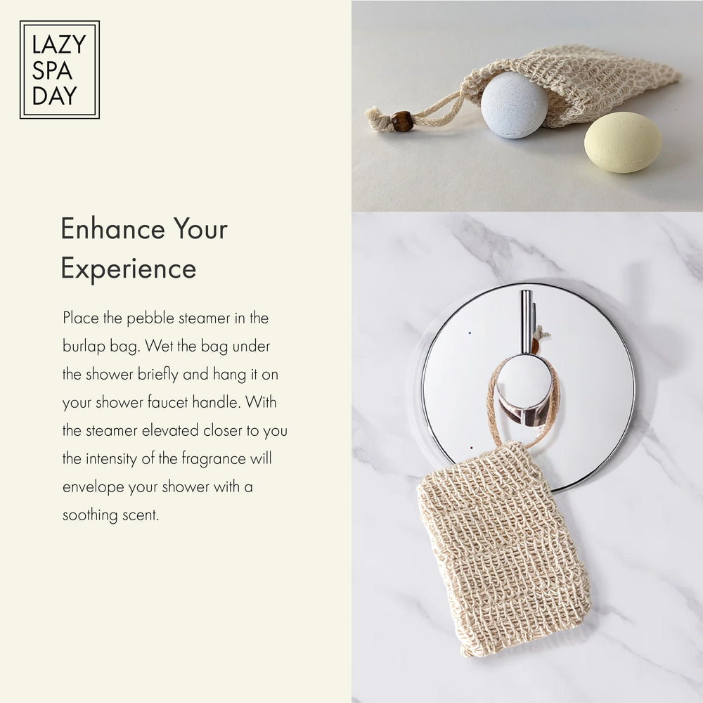 Dream pebble image featuring lavender, chamomile, and jasmine for calming moments.