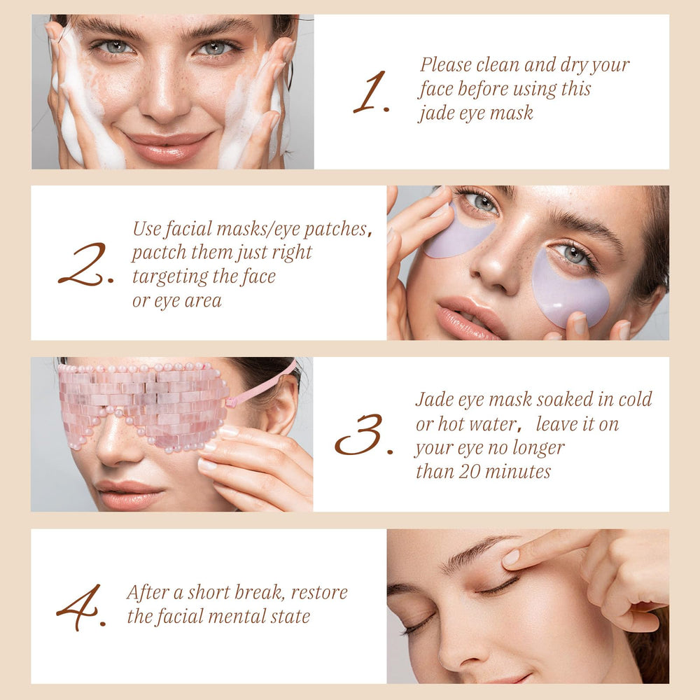 LazyGa rose quartz eye mask packaged as a luxurious spa gift.