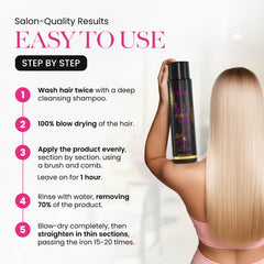Frizz control demonstration with LAZZIOS Organic Hair Protein.
