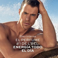 L'Bel BLEU INTENSE spray action, ideal for daytime wear.