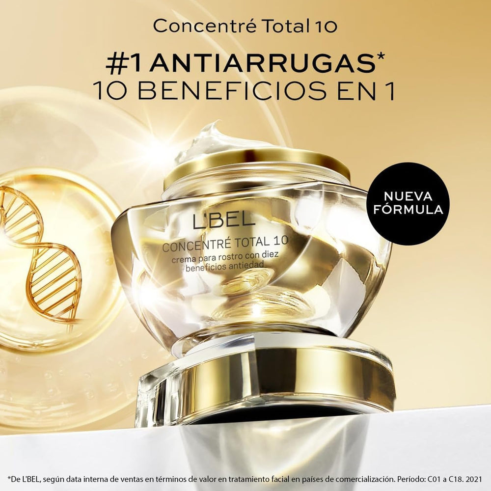 L'Bel Concentré Total texture close-up showing creamy, nourishing consistency for sensitive skin.
