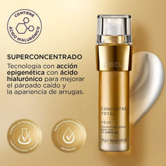 L'Bel Concentré Total Eye Cream demonstrates eye-area coverage for upper and lower lids.