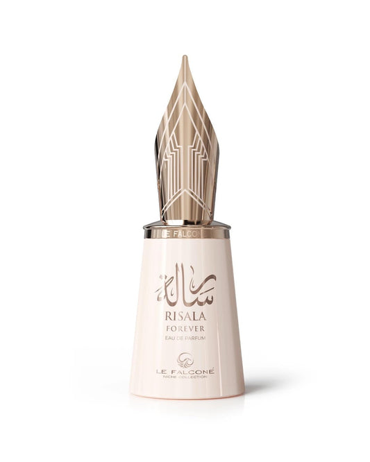 Le Falcone Risala Forever bottle front view, caramel-vanilla gourmand allure.