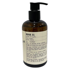 Le Labo Rose 31 hand soap bottle with premium fragrance and gentle cleansing for hands.