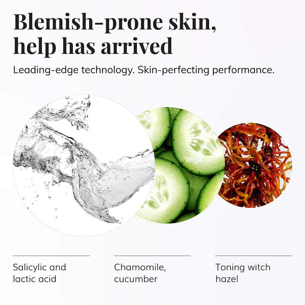 Le Mieux Beta Acid toner swatch showing gentle exfoliation for blemish-prone skin.