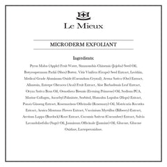 Le Mieux Microderm Exfoliant close-up with corundum crystals for deeper exfoliation.