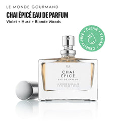 Le Monde Gourmand Chai Épicé spray cap detail emphasizes elegance and quality.