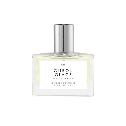Le Monde Gourmand Citron Glacé bottle front view showing refreshing lemon notes.
