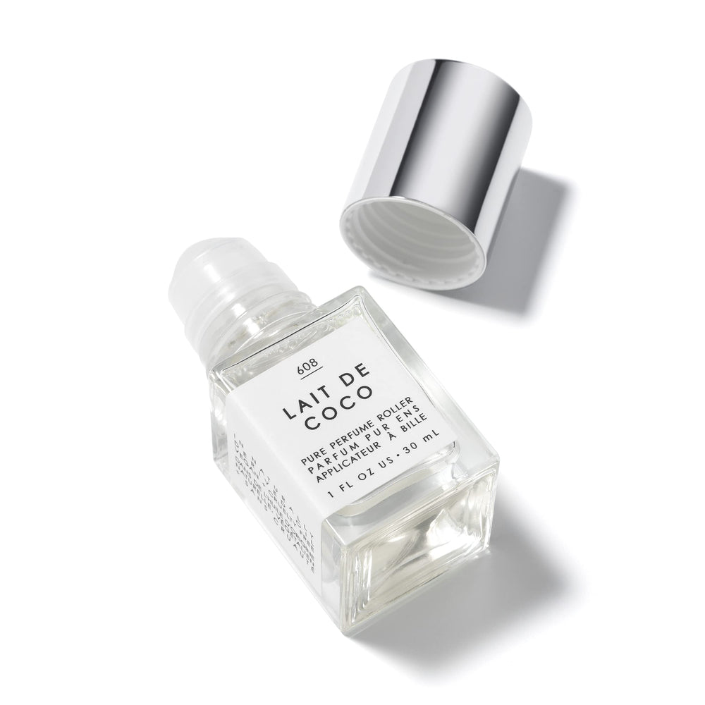 Le Monde Gourmand Coconut Milk Perfume Oil label closeup highlights branding