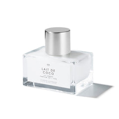 Le Monde Gourmand Lait de Coco EDP bottle close-up with tropical coconut notes.