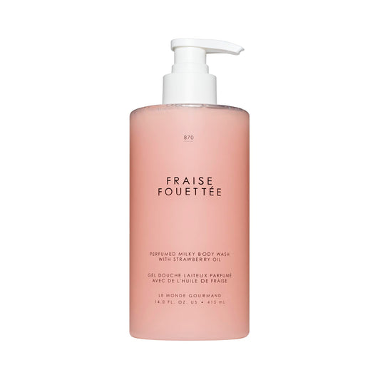 Le Monde Gourmand Strawberry Whipped milky body wash with pump for easy application