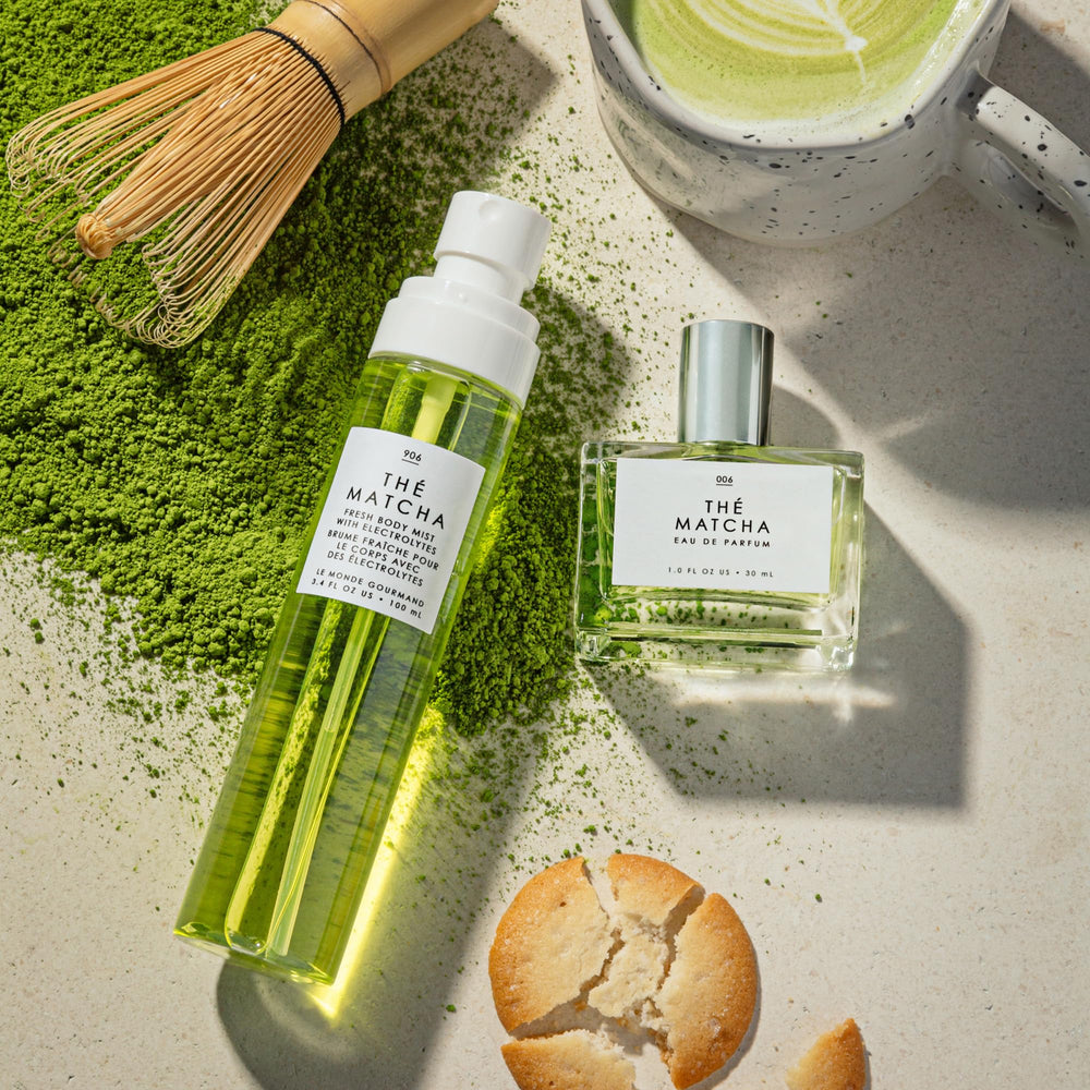 Le Monde Gourmand Thé Matcha 30ml bottle is ideal for travel and touch-ups.