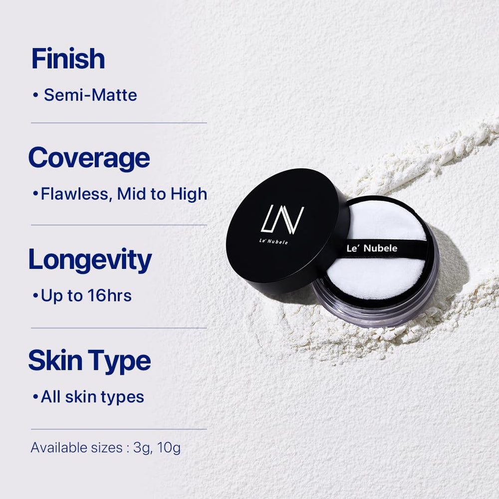 Le Nubele azulene-coated powder provides a calming, balanced appearance.