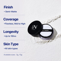 Le Nubele azulene-coated powder provides a calming, balanced appearance.