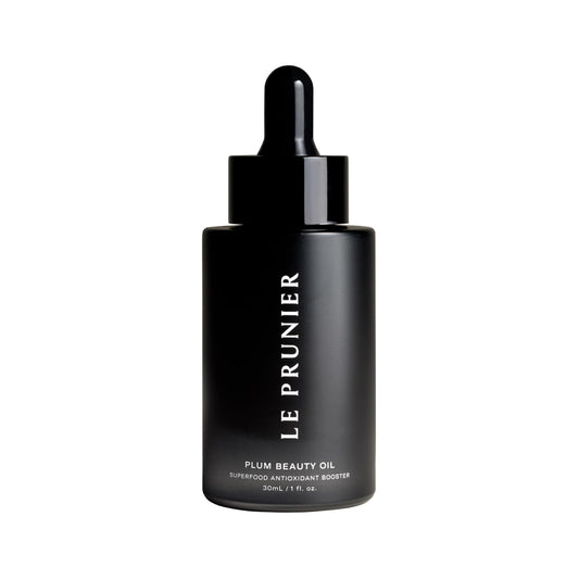 Le Prunier Plum Beauty Oil bottle for daily radiance and premium skincare.