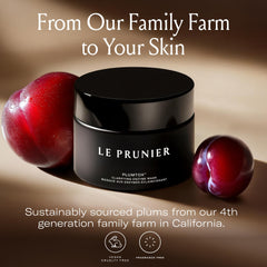 Le Prunier Plumtox vegan label on packaging signals clean, cruelty-free skincare