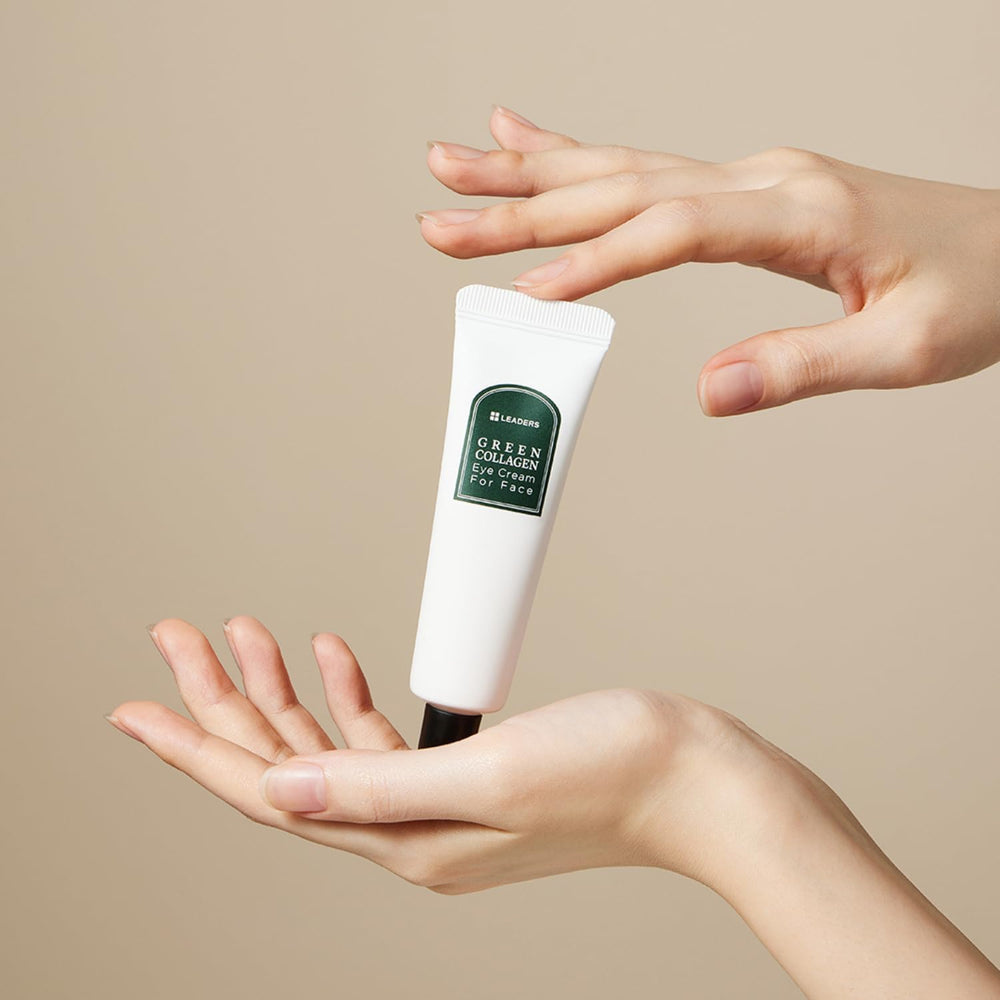 LEADERS Green Collagen Eye Cream elasticity boost to support firmness.