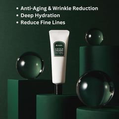 LEADERS Green Collagen Eye Cream texture appears lightweight for quick absorption.