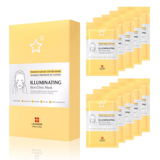 Leaders Insolution Illuminating Mask close-up pack, brightening formula for radiant skin