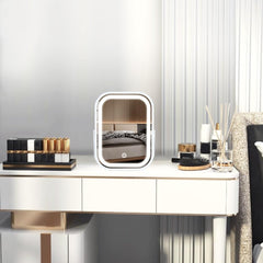 Leadzones lighted makeup mirror enhances routines at home or away.