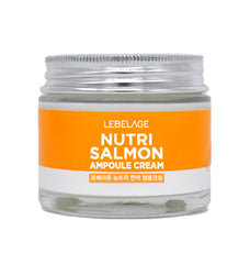 LEBELAGE Nutri Salmon Ampoule Cream jar for intense hydration and anti-aging benefits.