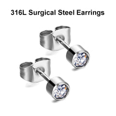 LECIEL 18K gold-plated gun studs for elegant, hypoallergenic wear