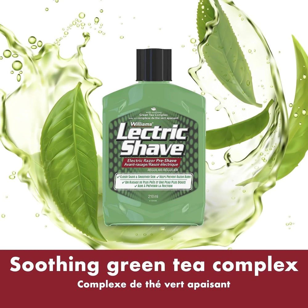 Lectric Shave Original pre-shave being squeezed onto fingertips.