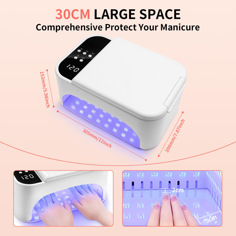 LEDSUUEI four timer settings with motion-sensor for precise curing.