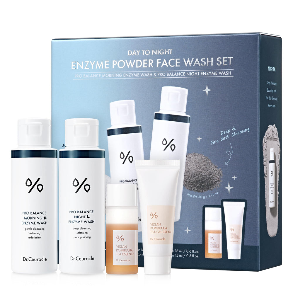 Leegeehaam Dr.Ceuracle Day to Night enzyme powder duo pack shot for deep cleansing and pore care