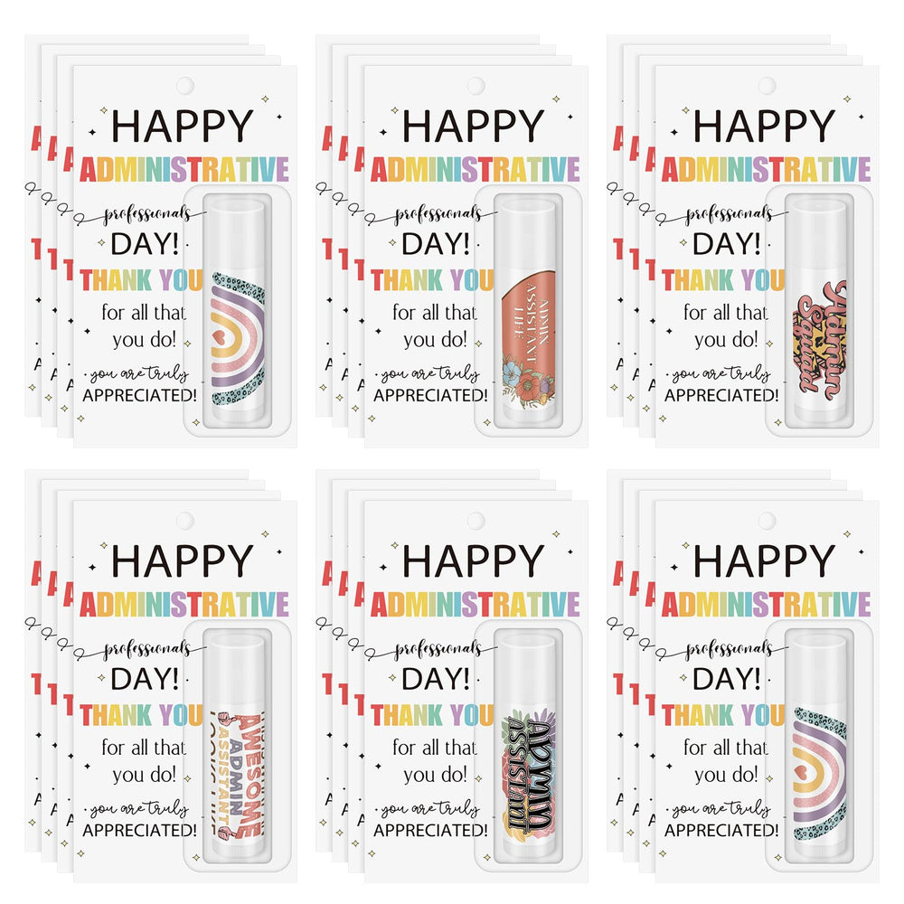 Leelosp admin gift lip balm set 24-pack, perfect for corporate gifting and daily use.