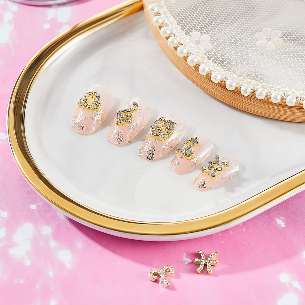 Leelosp zodiac nail charms packaging view for shop display