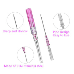 LEEYUKA 16G sterile pack, ready-to-use for piercing applications.