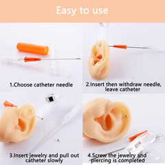 LEEYUKA 18G piercing setup image, supports accurate placement across sites.