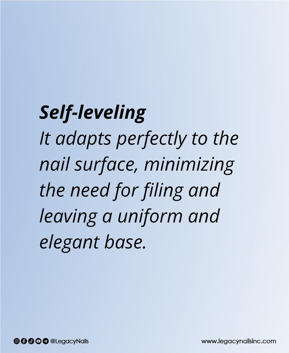 Legacy Nails clear acrylic powder highlighting strong durability for nail extensions.