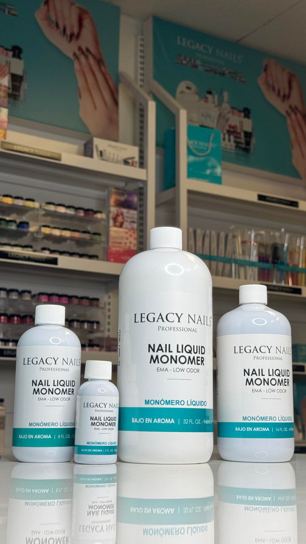 Smooth glide during nail sculpting with Legacy Nails monomer.