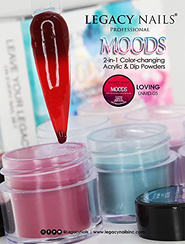 Legacy Nails Moods fast-drying powders lock in color in seconds.
