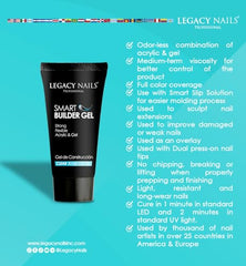 Legacy Nails Smart Builder Gel color swatch reveals rich full-coverage finish.