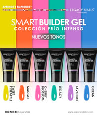 Legacy Nails Smart Builder Gel spatula tool enables smooth shaping.
