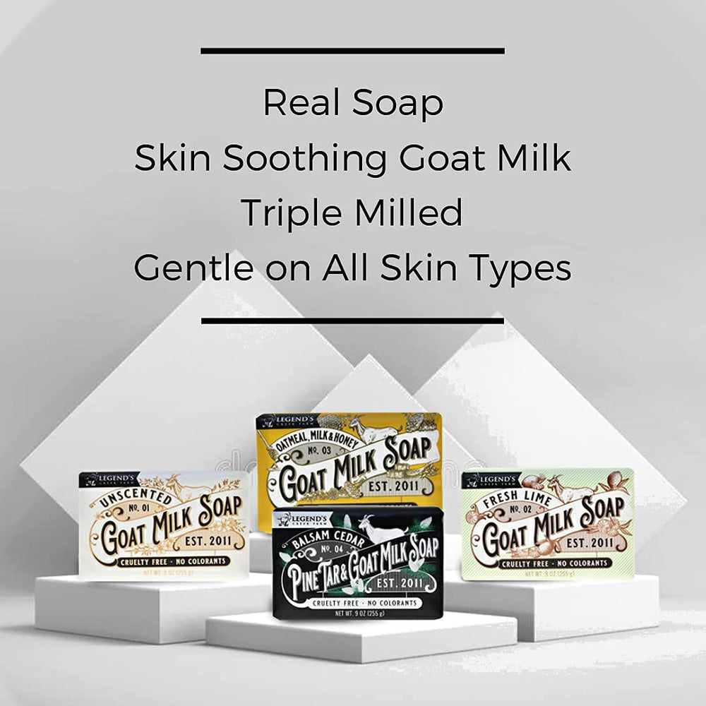 Legends Creek goat milk soap texture with creamy, moisturizing feel.