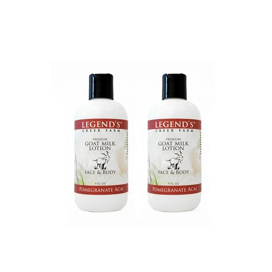 Legend's Creek Goat Milk Lotion bottle for daily hydration and nourishment.