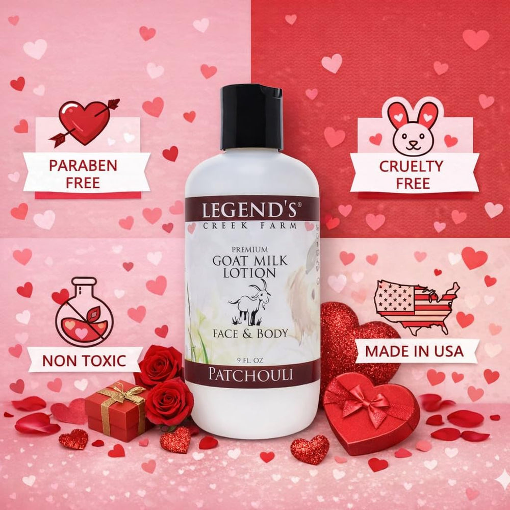 Legend's Creek goat milk lotion ideal for daily face use and gentle hydration.