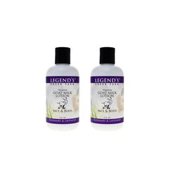 Legend's Creek Goat Milk Lotion bottle with rosemary and lavender for daily hydration